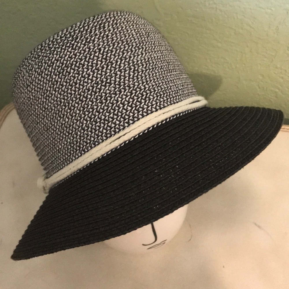 Black& White Straw Hat by Magid Hats.